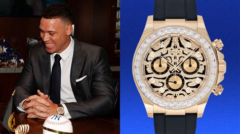 aaron judge rolex watch|Aaron Judges New Rolex Eye of the Tiger Daytona Watch.